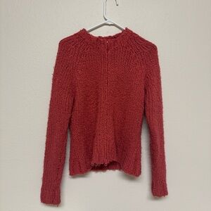 Maurices Textured Red Crew Neck Sweater